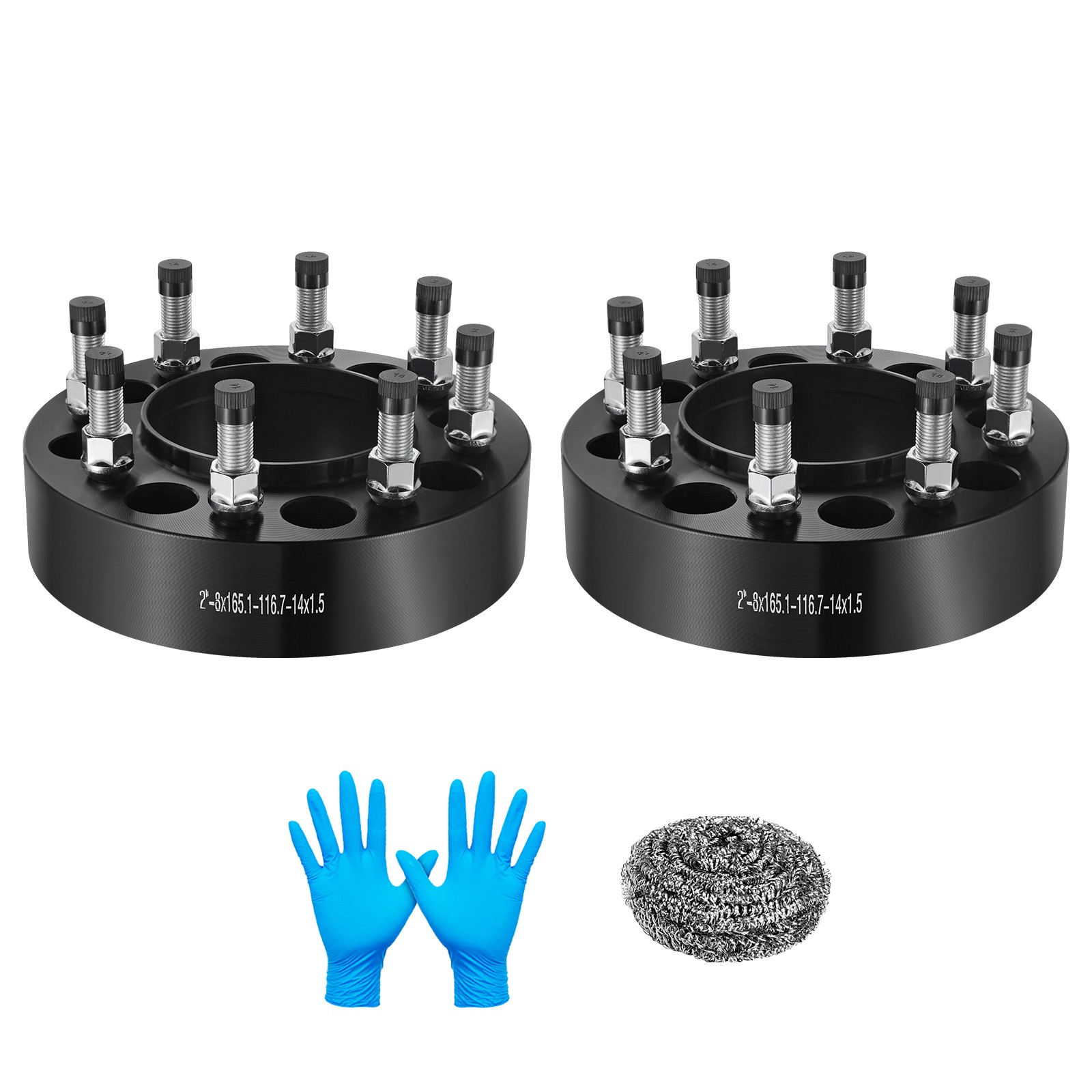 2 PC 2 " Hub Centric Wheel Spacers 8x6.5 to 8x6.5 Studs 14x1.5 Fits Chevy Hummer