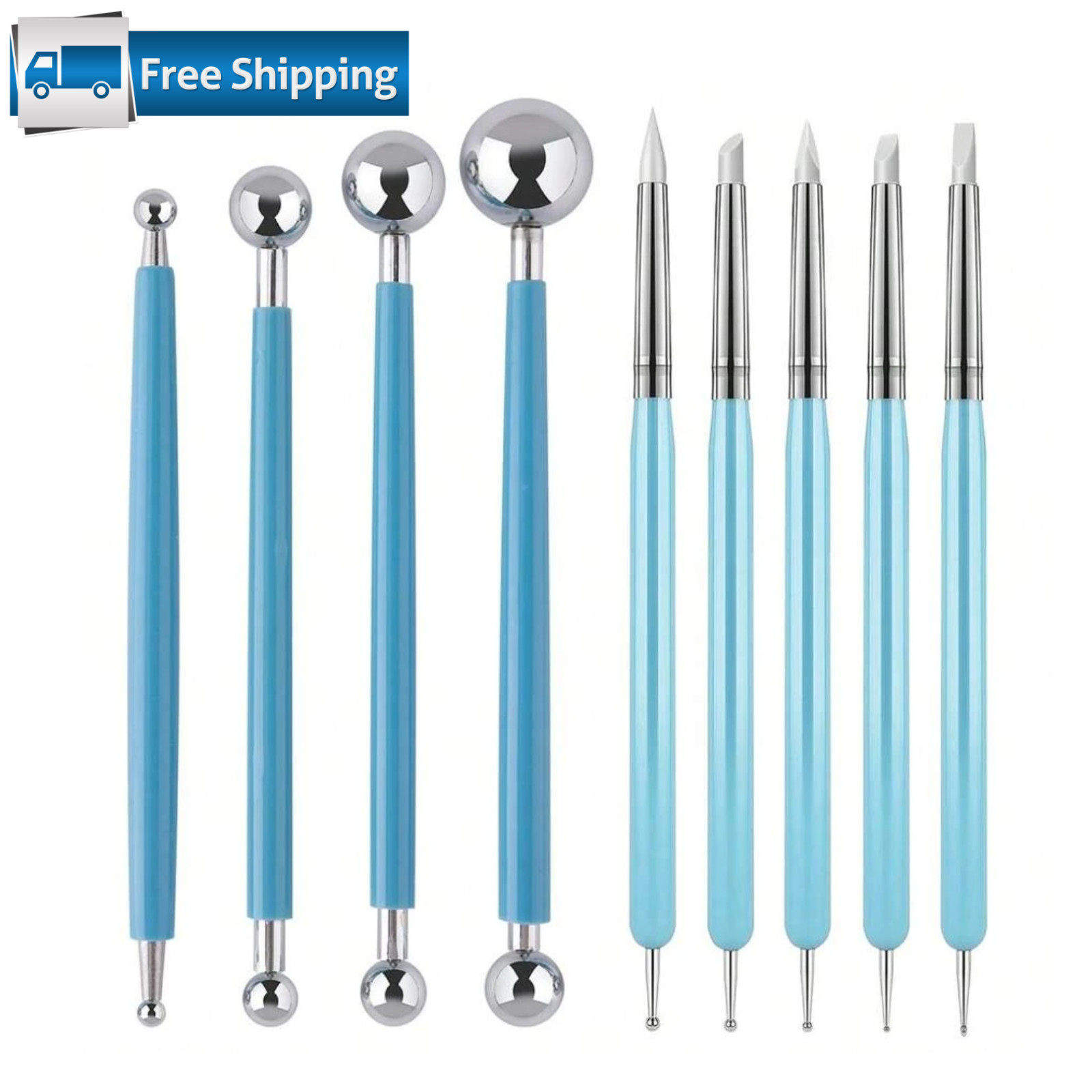 Clay Sculpting Tools Silicone & Stainless Steel Clay Modeling & Sculpting Brush