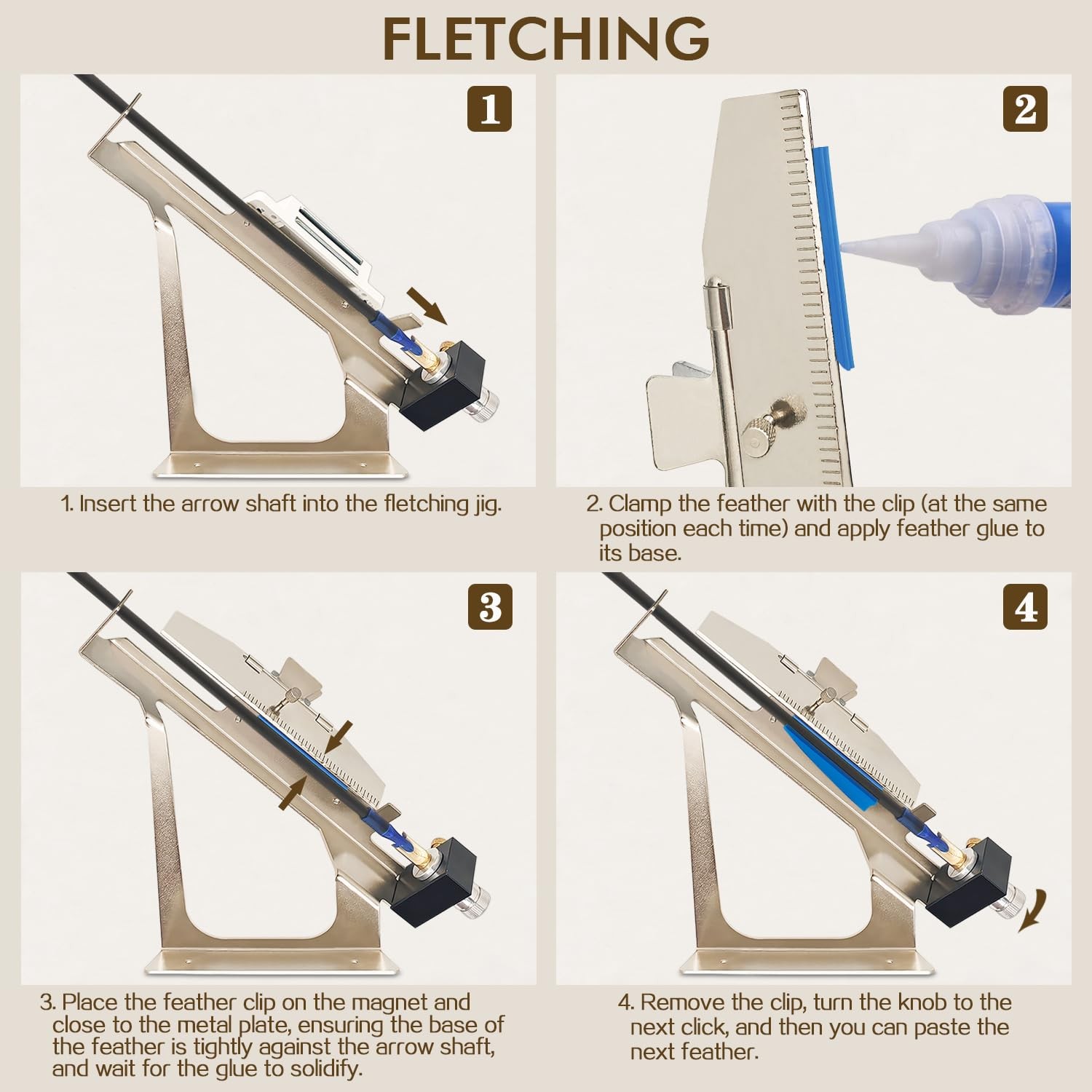 CHIME EOLIAN Fletching Jig, Arrow Jig Silver