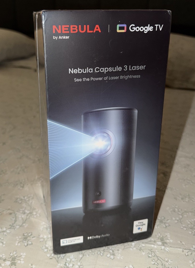 Nebula Capsule 3 Laser Smart Mini Projector 1080P Dolby Android TV Home Cinema N