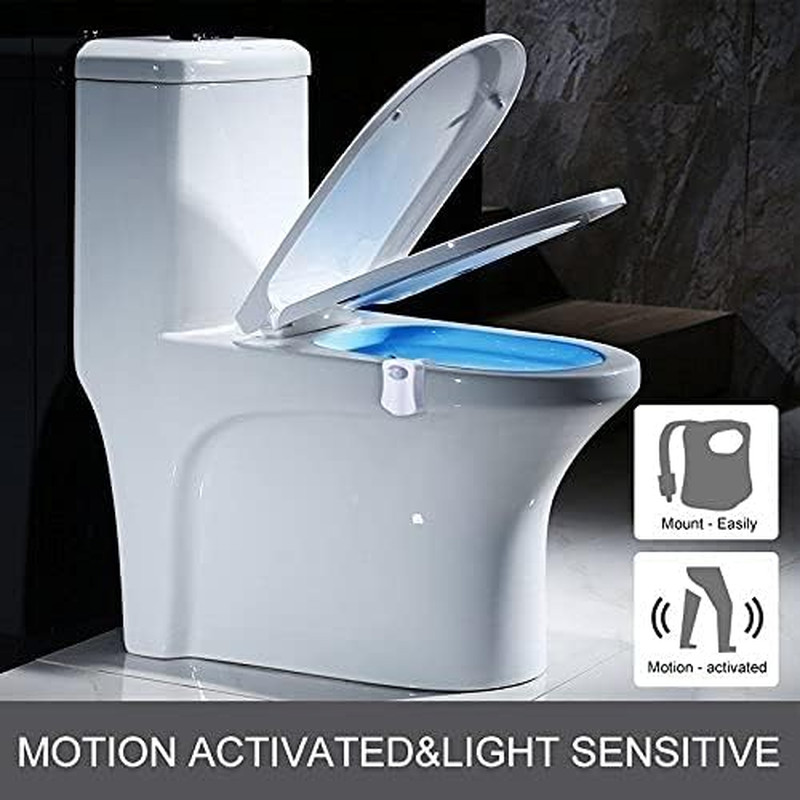 Color Changing Toilet Night Light - Motion Sensor LED, UV Activated, Smart Light
