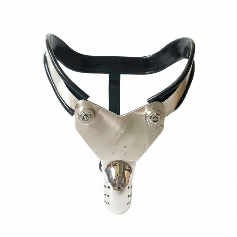 Stainless Steel Male Chastity Belt Cage Underwear Silicone Belt Pantys BDSM