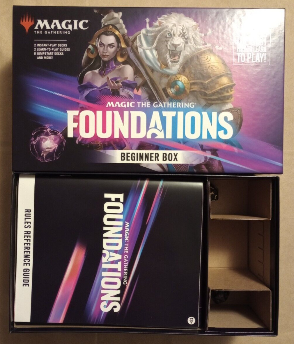 MTG Foundations Beginner Box Packaging/Accessories - EMPTY - NO CARDS