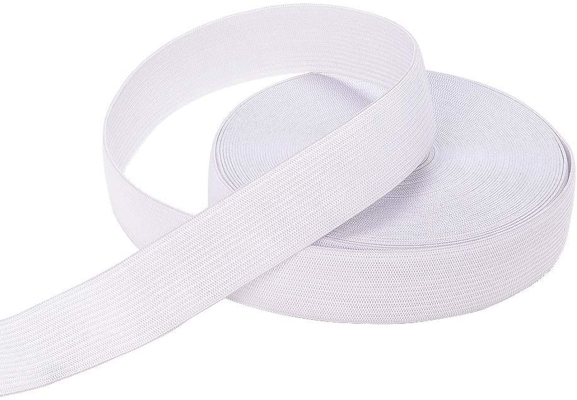 Elastic Bands for Sewing 1 Inch 32 Yards White Knit Elastic Spool High Elasticit