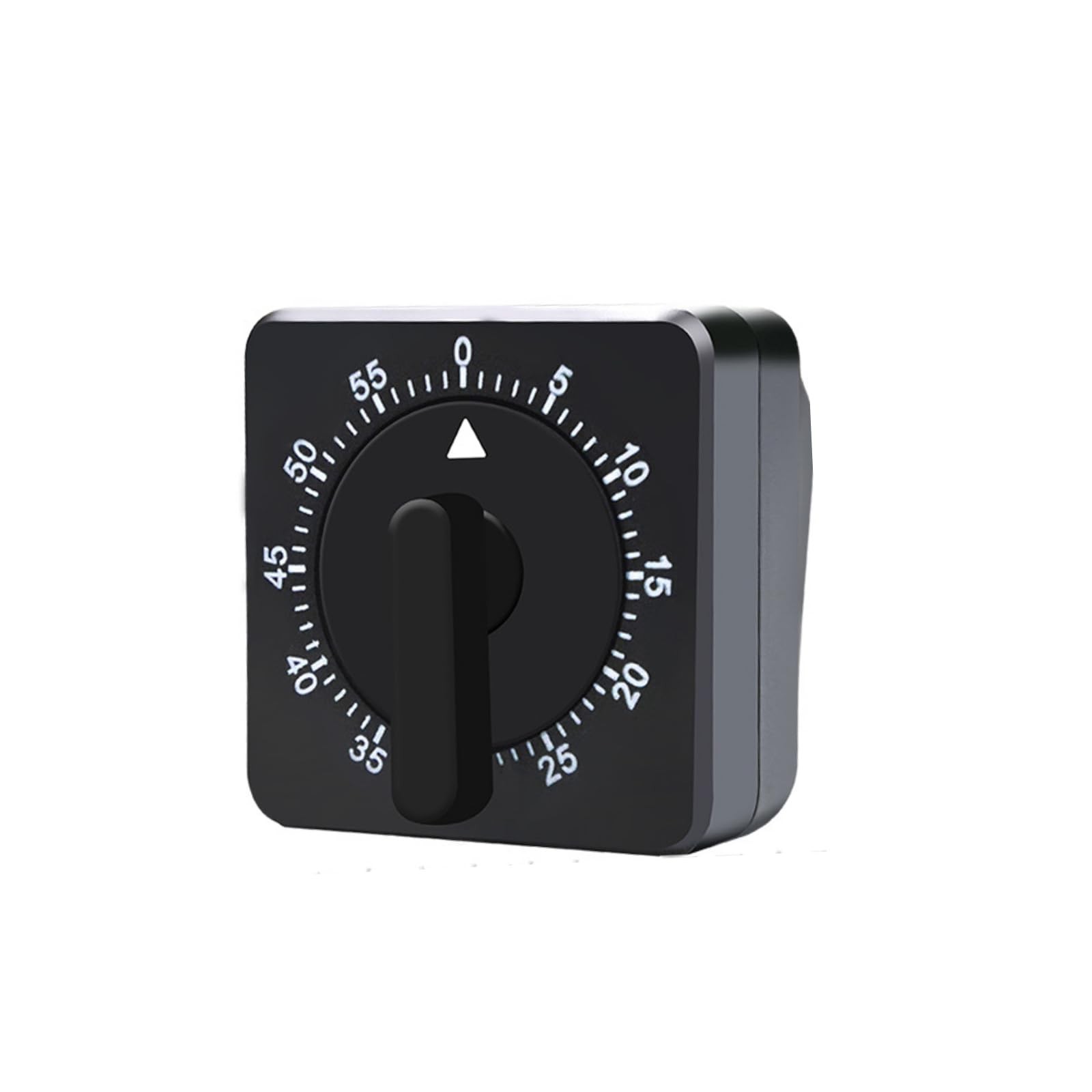 Square 60 Minute Mechanical Kitchen Timer Loud Alarm No Batteries Ideal Black