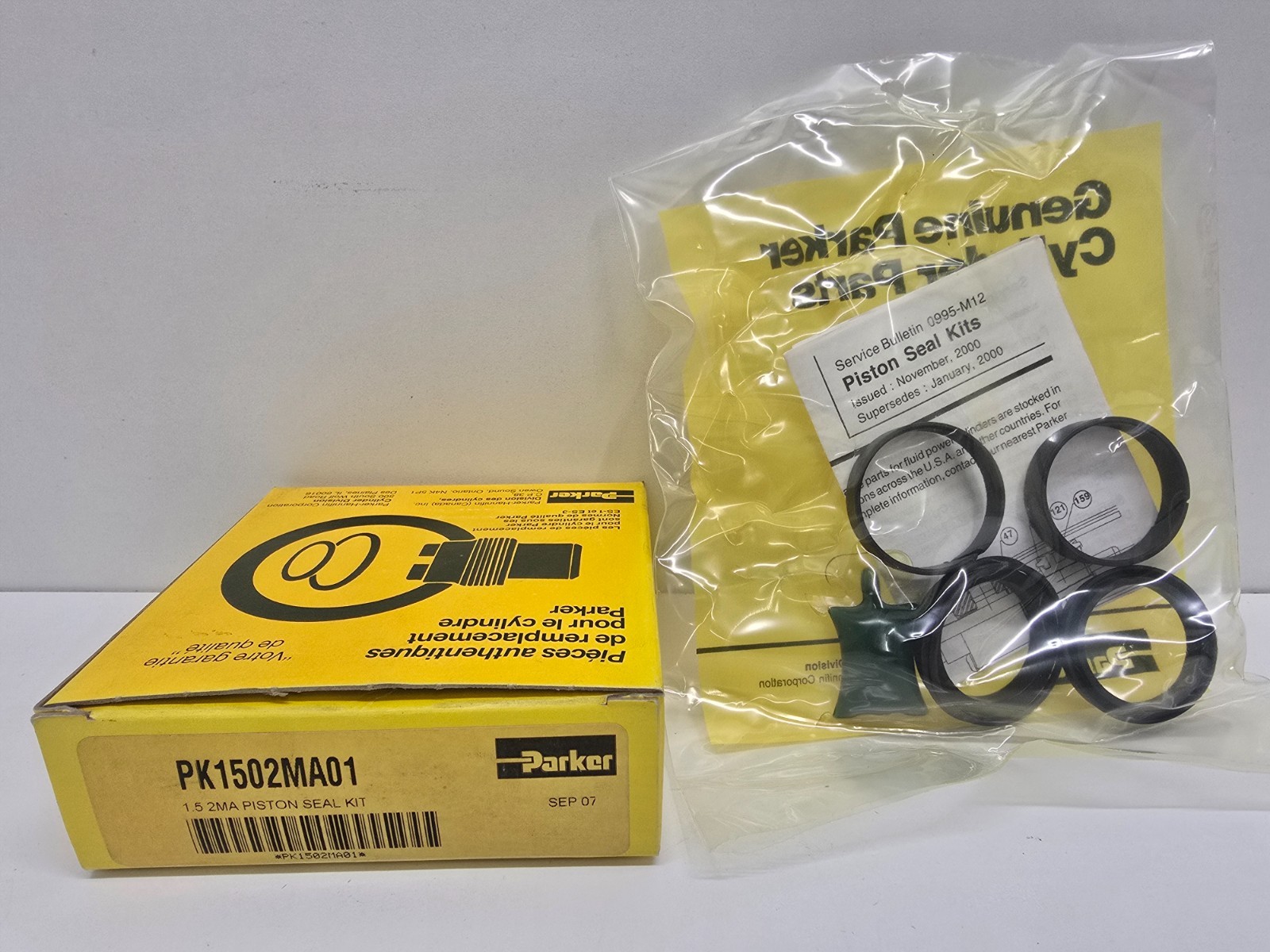 NEW IN BOX! PARKER 1.5 2MA PISTON SEAL KIT PK1502MA01