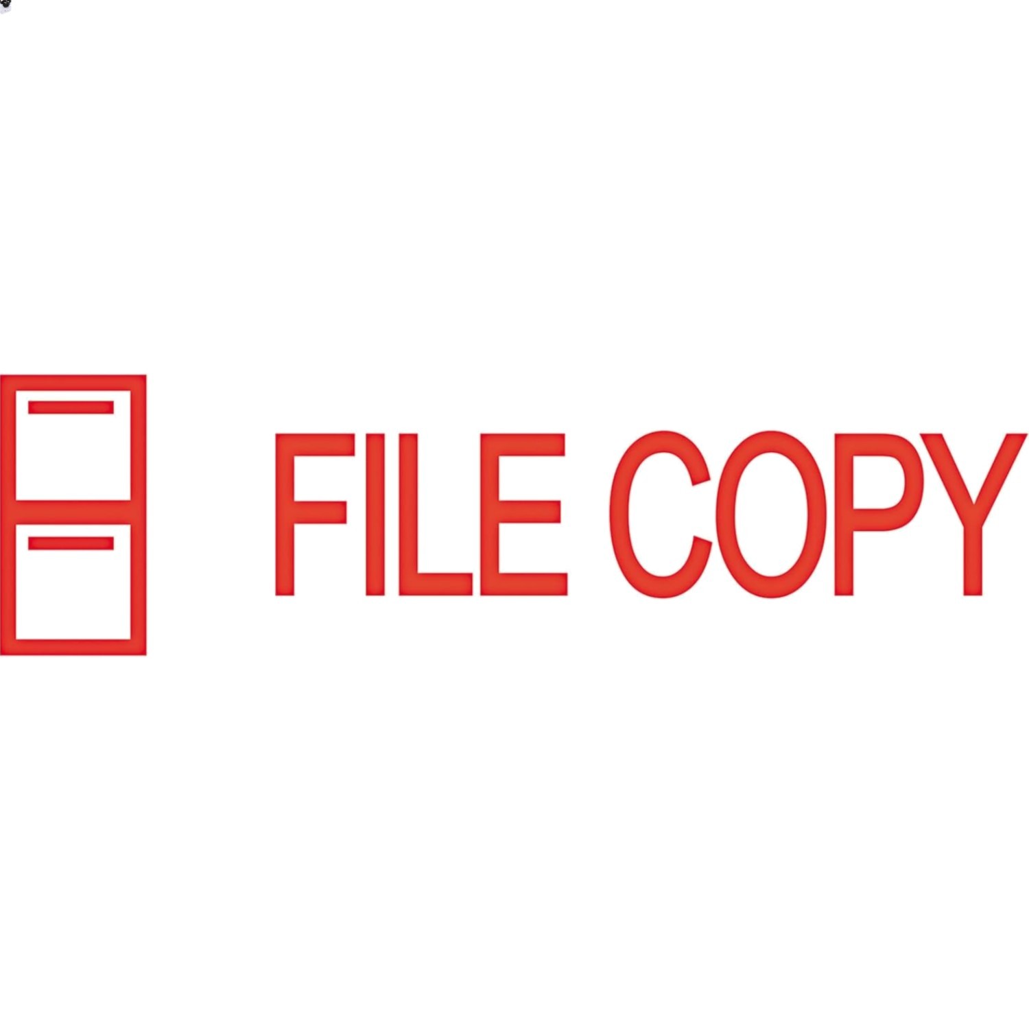 2 035596 Pre-Inked Shutter Stamp, Red, File Copy, 1 5/8 x 1/2