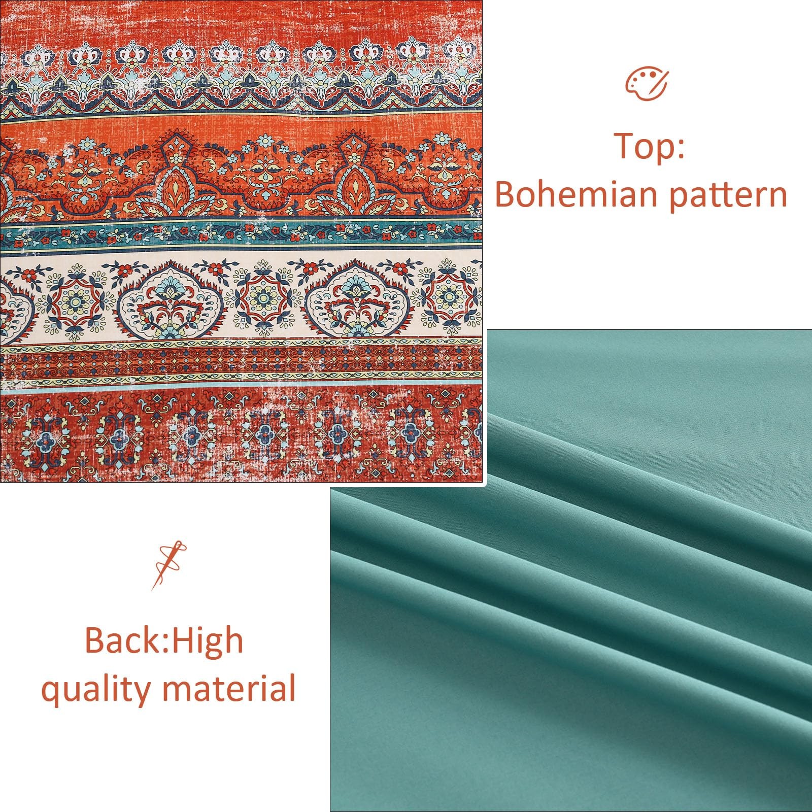 Cottolester Queen Comforter Set 8pc Boho