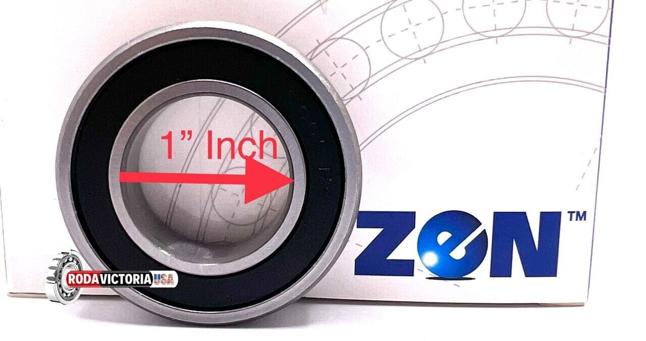 ZEN 6005 2RS Deep Groove Ball Bearing, Rubber Sealed 1" 25,4x47x12 mm