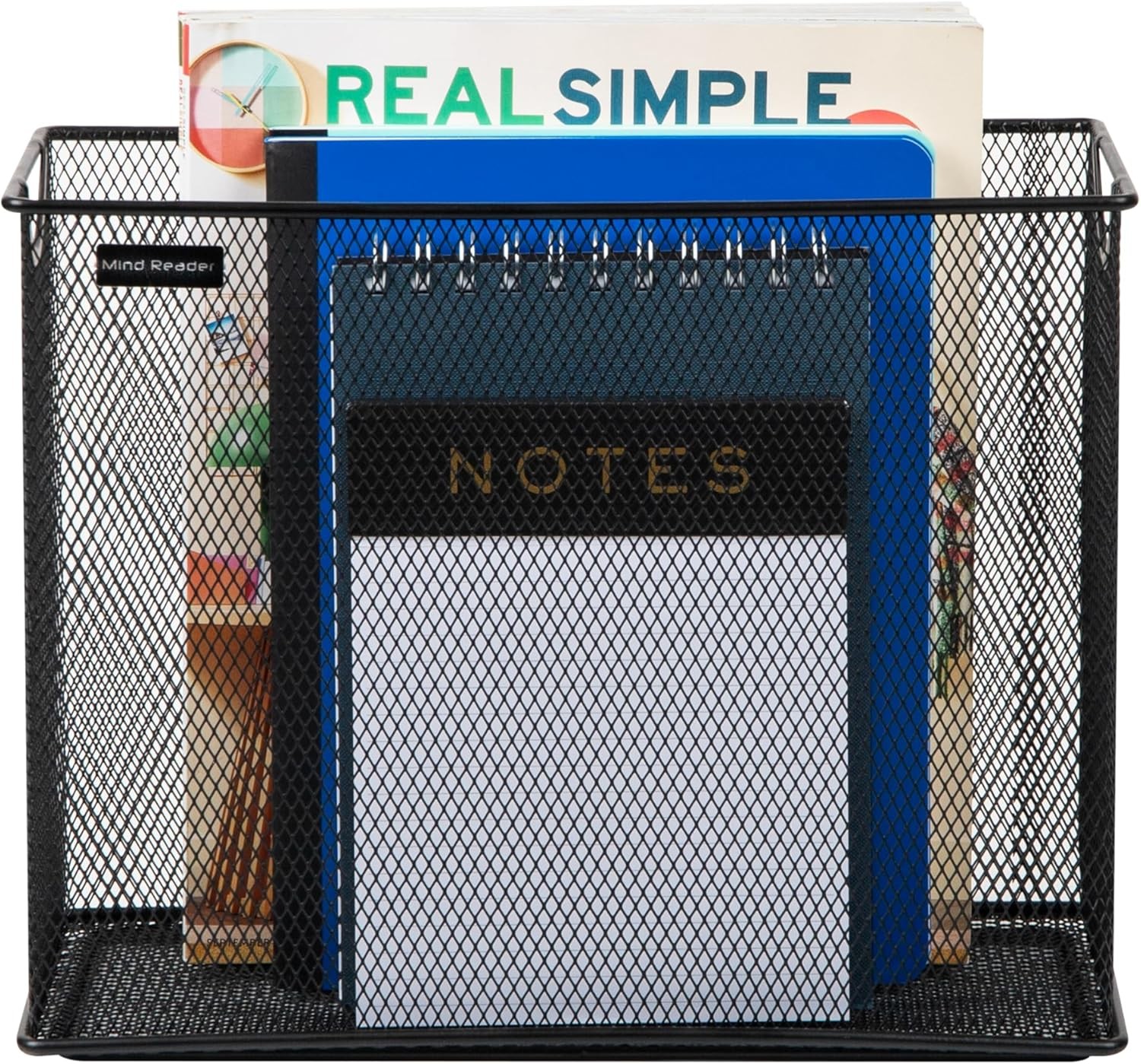 Vertical File Storage Desktop Organizer Hanging Files Office Metal Mesh 12.25"L