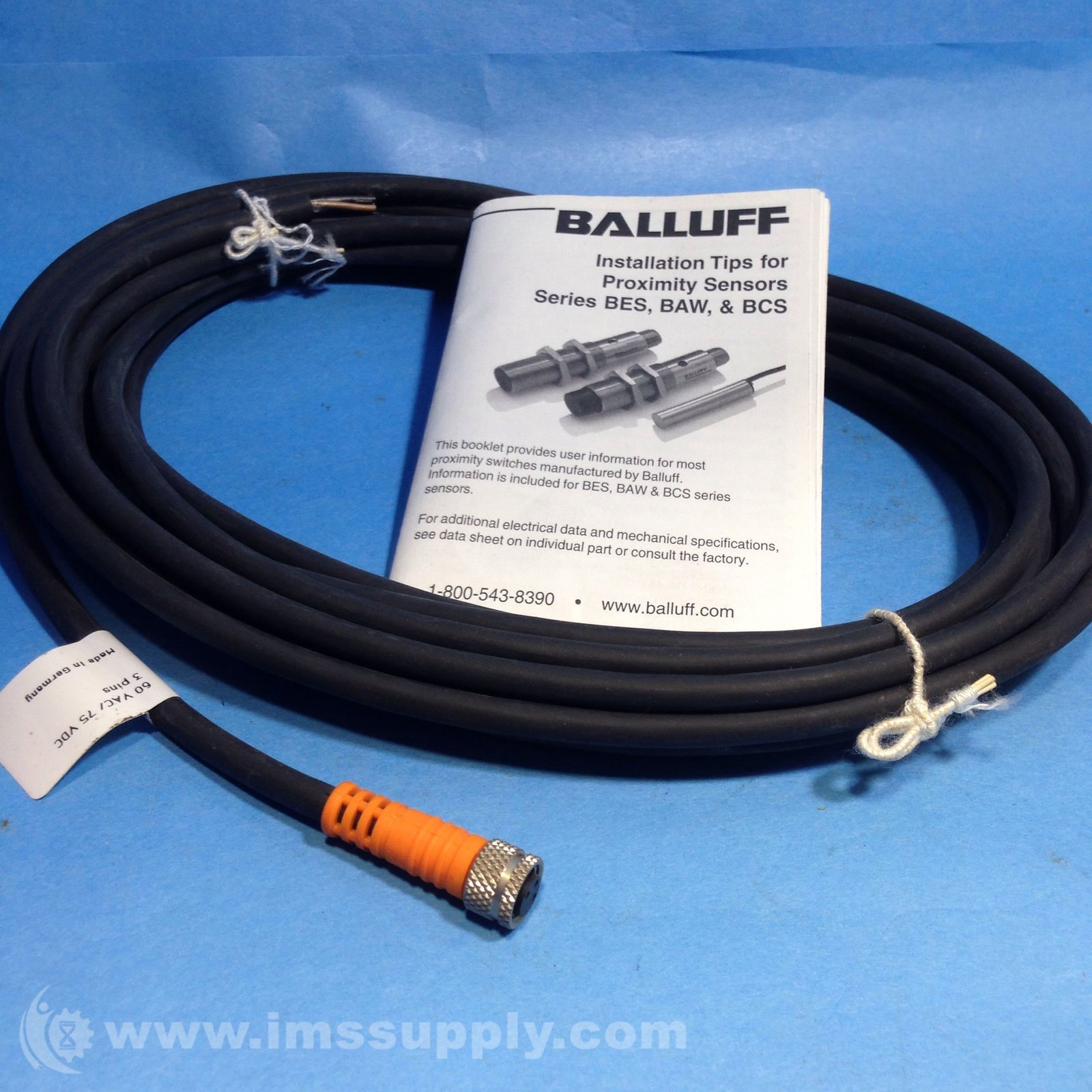 Balluff BKS-S48-PU-05 Cordset Straight Connector Female 3-Pin FNOB