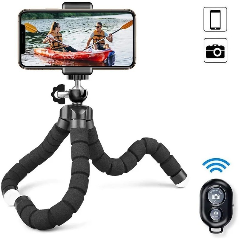 Tripod Stand w/ Phone Holder Mini Octopus Small Adjustable Mount iPhone Samsung