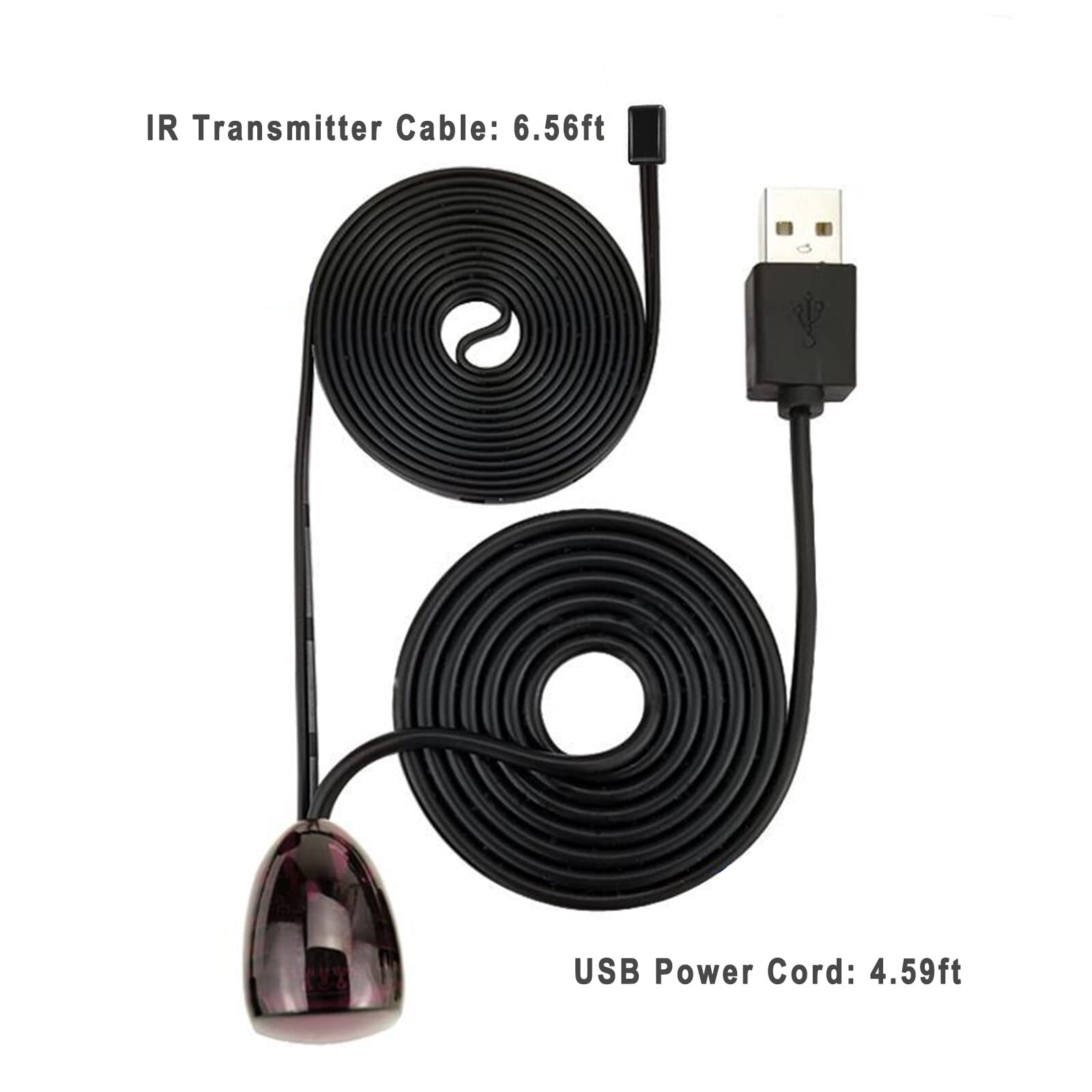 IR Receiver Transmitter Kit -10FT Infrared Remote Control Extender Cable Univ...