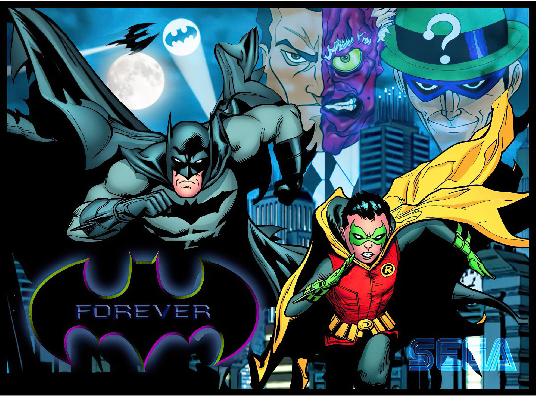 SEGA Batman Forever Pinball Machine Translite  Awesome ARTWORK CUSTOM #2