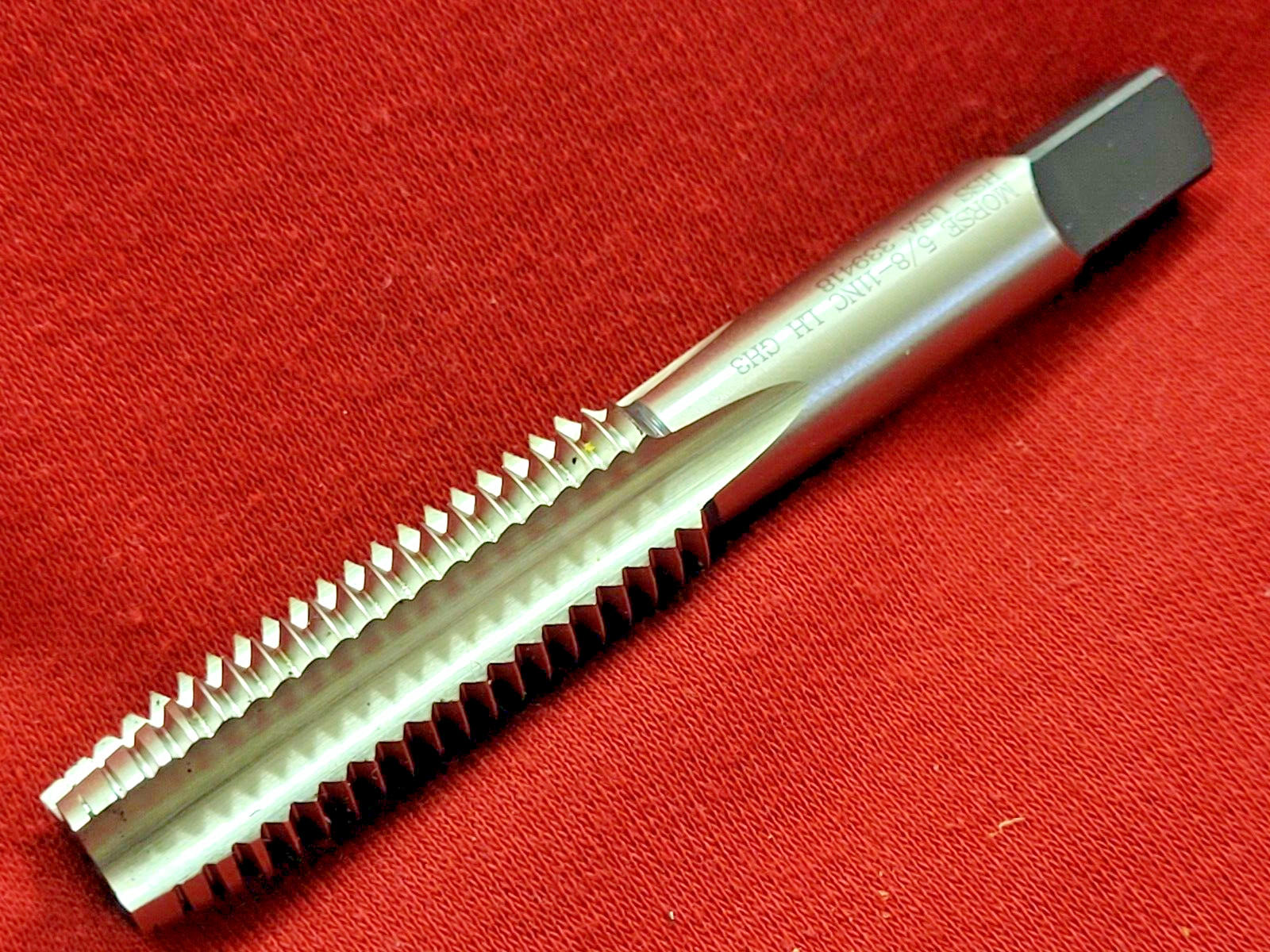 5/8-11 NC Plug Hand Tap LEFT HAND Morse MT3733452 GH3 USA 4 Flute