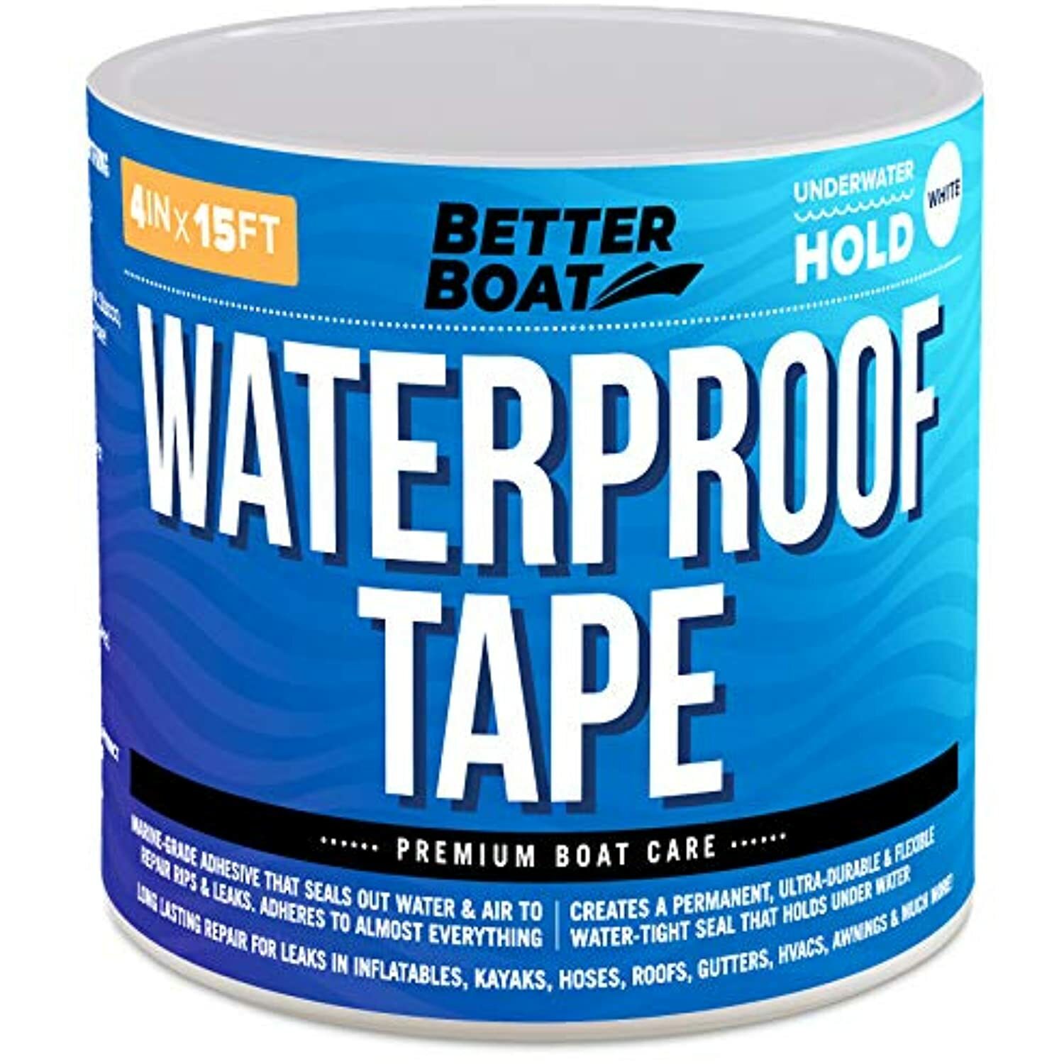Better Boat Waterproof Tape Thick Rubberized Premium Marine Grade for Outdoor