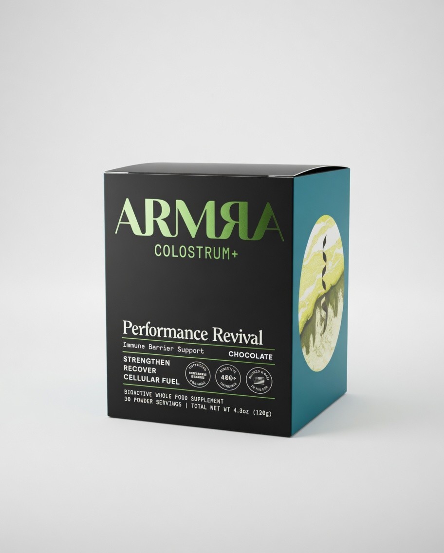 ARMRA Chocolate Performance Revival – 30 Powder Servings | Colostrum Supplement