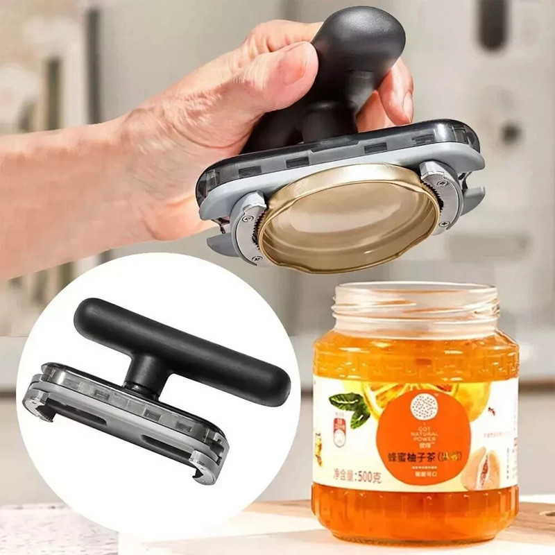 1PC Easy Grip Jar Opener For Effortless Lid Removal Perfect For Weak Hands Black