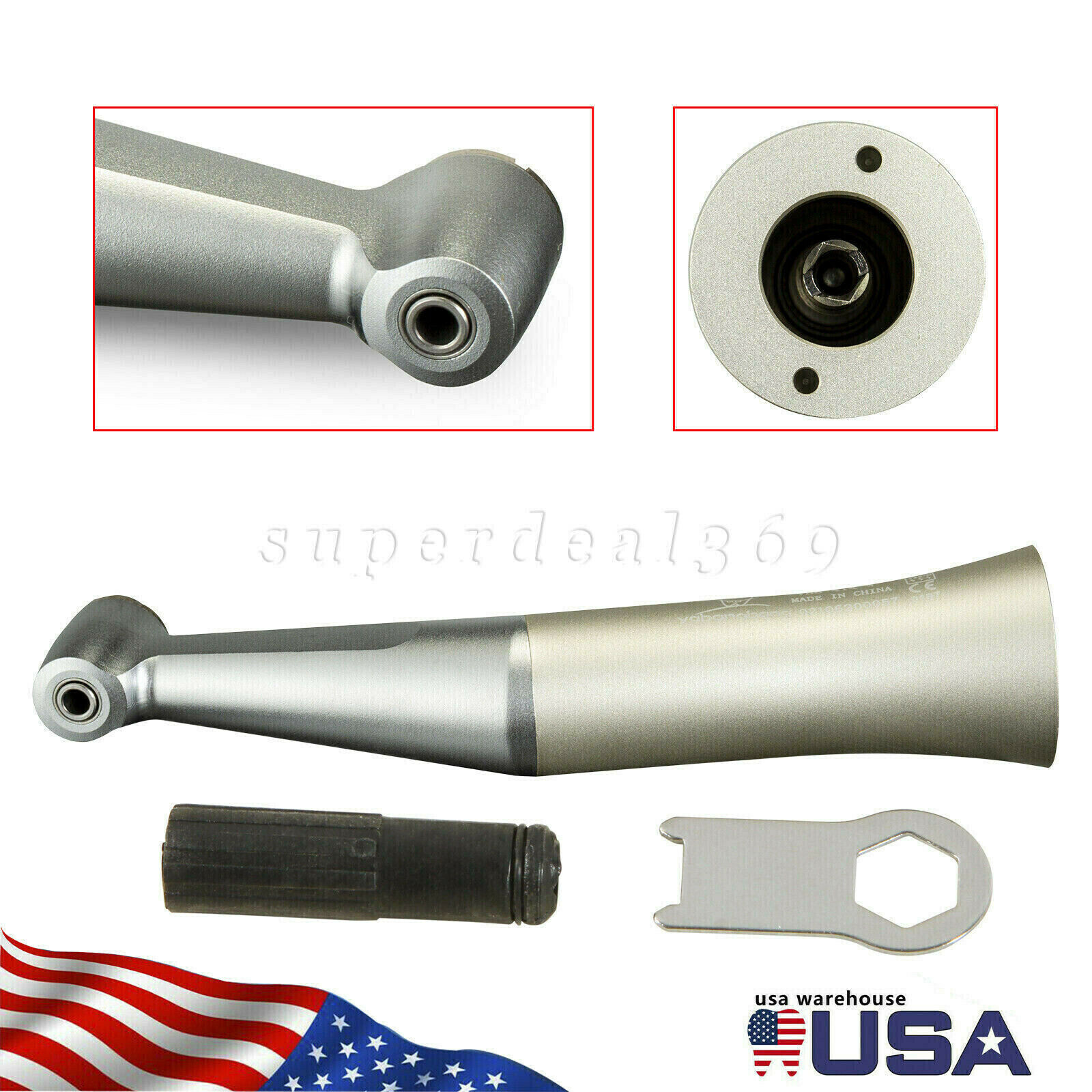 Dental Lab Marathon Micromotor Polisher /Contra Angle Straight Handpiece/Bur Kit