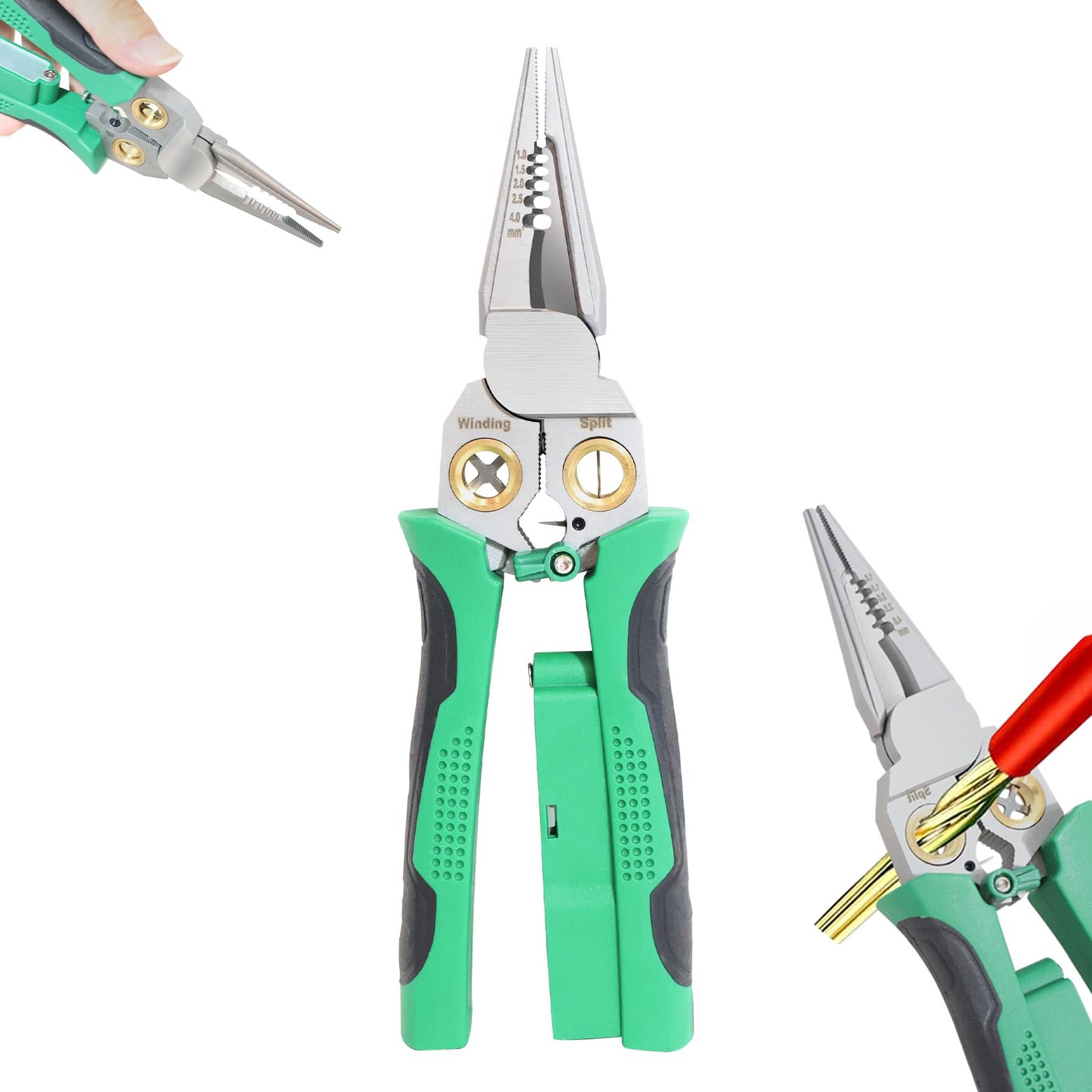 8 In 1 Wire Stripper With Voltage Tester Professional Electrical Repair Green