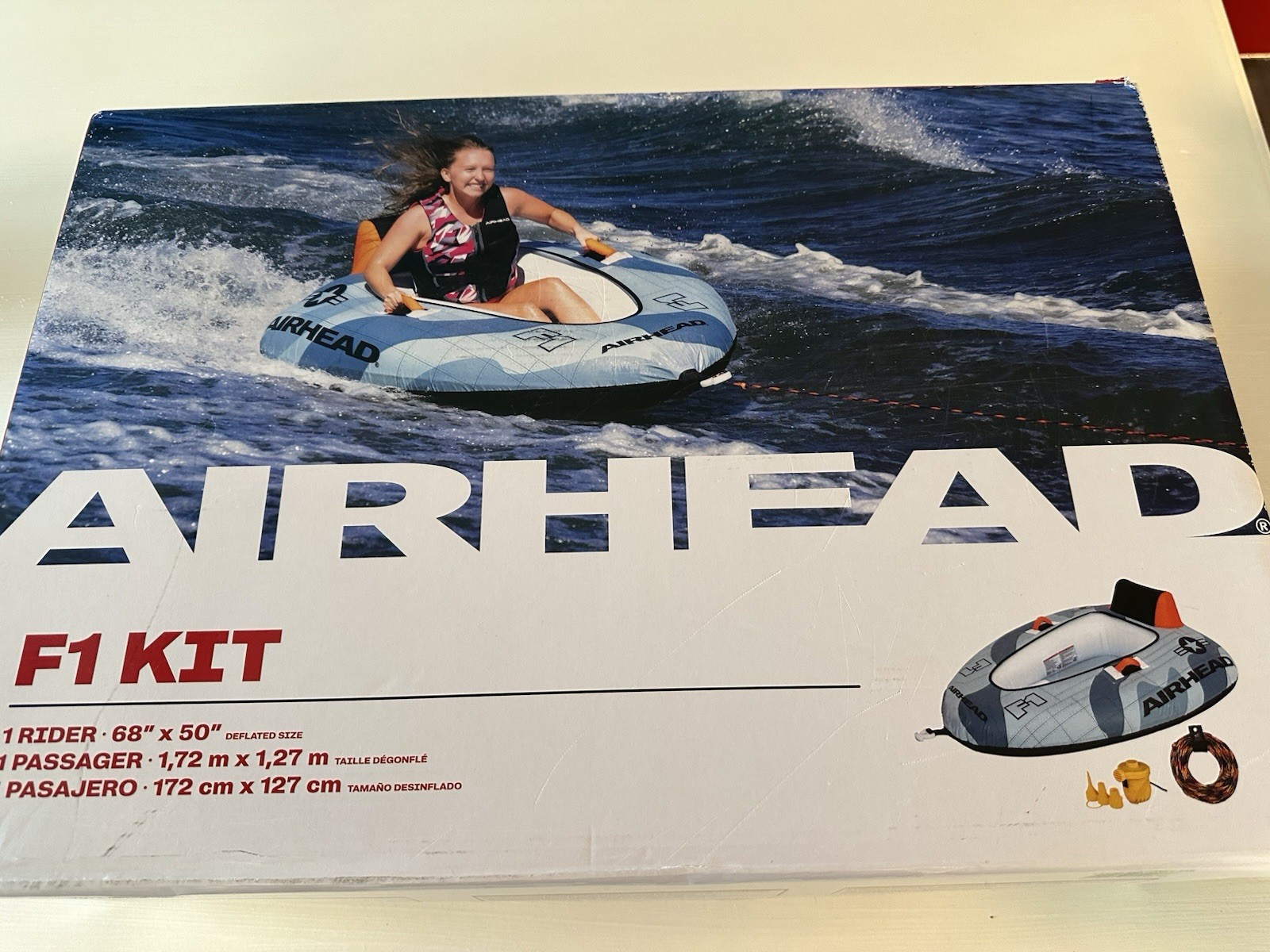 Airhead Towable F1 Kit 1 Passenger Pump Rope Brand New In Box