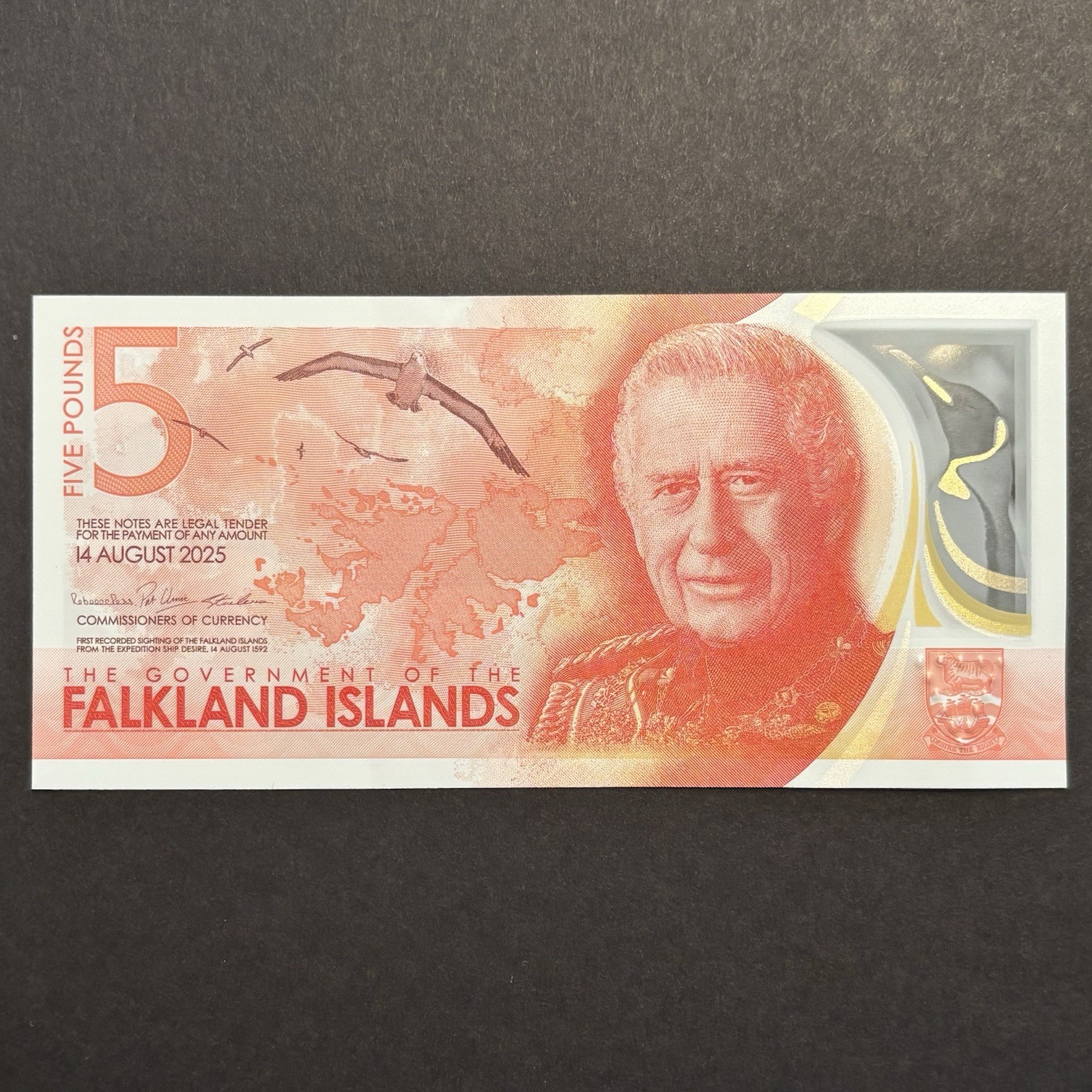 2025 Uncirculated Falkland Islands Polymer Five Pound Note £5