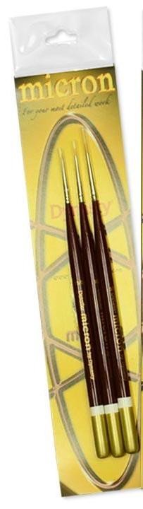 Dynasty Micron Paint Brush Paint Brush Set #1 5/0 - 10/0 - 15/0 Detailers 26675