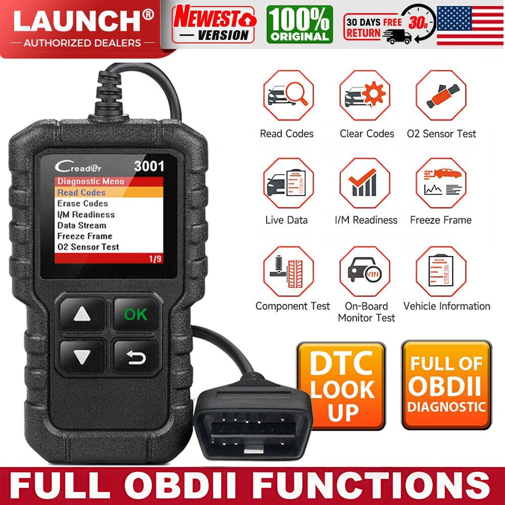 2026 Creader 3001 OBD2 Scanner Engine Fault Code Reader Diagnostic Scan Tool