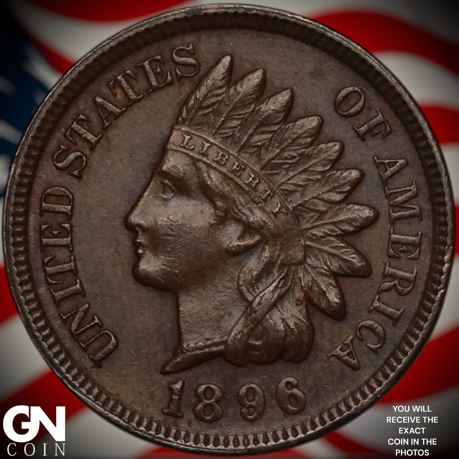 1896 Indian Head Cent Penny A0468