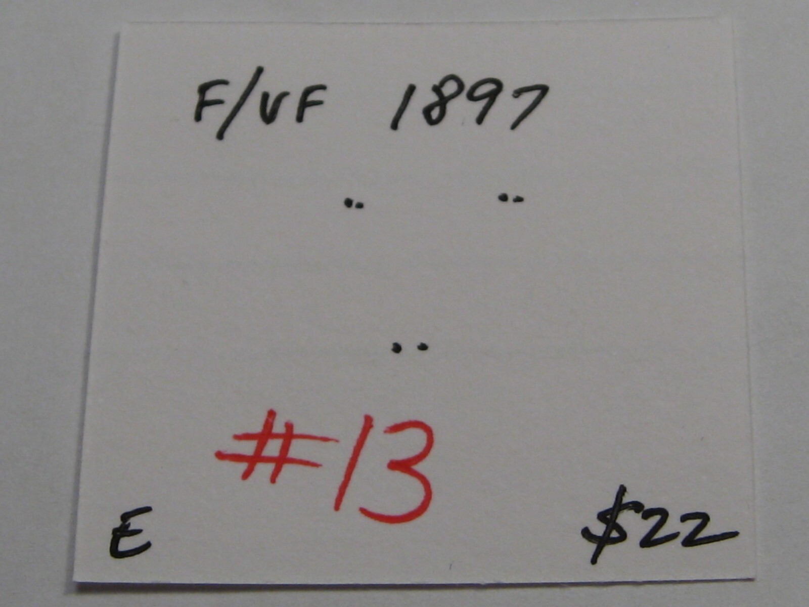 F/VF 1897 Five Cent 5¢ CANADA. #13