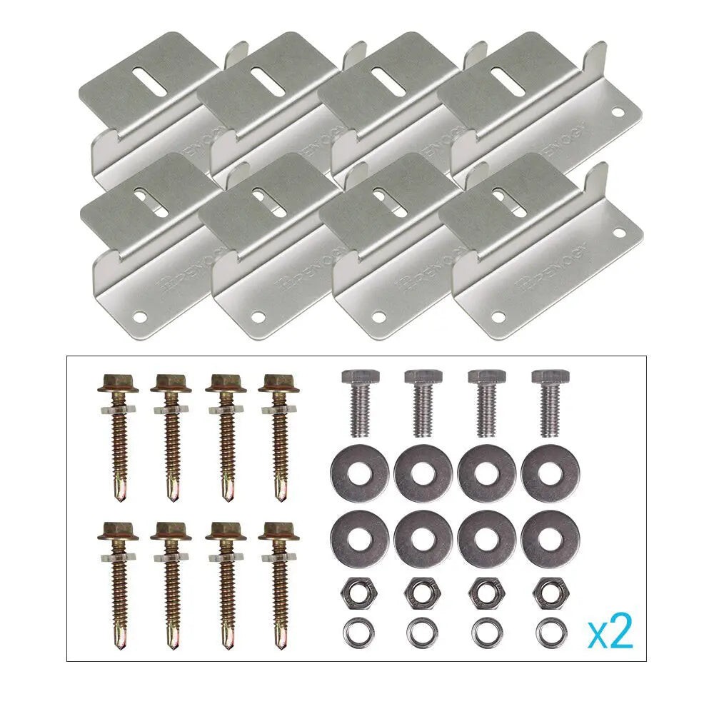 RENOGY RNG-MTS-ZBX2-G1-US Z-BRACKET MOUNT KIT 2-PACK, Mounts To Single Solar
