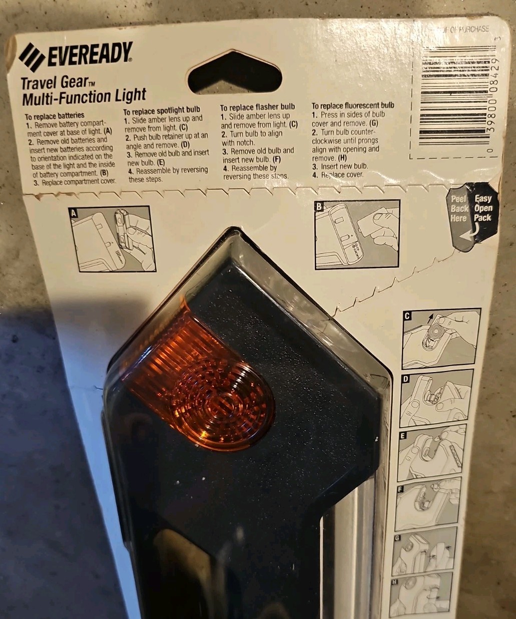 Vtg Eveready Travel Gear Multi-Function Light