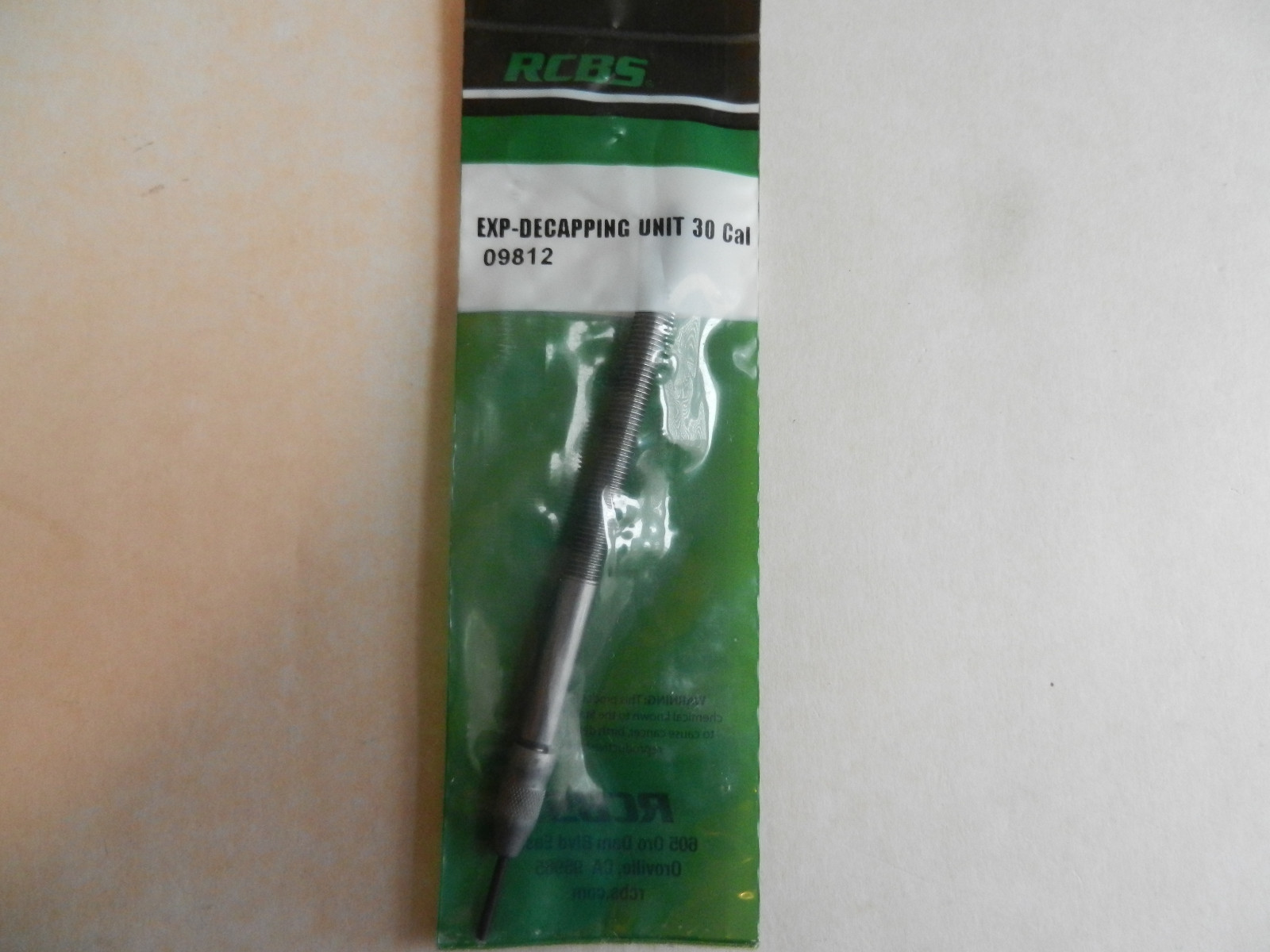 RCBS EXP-Decapping Unit;  Replacement Decapping Unit;  For 30 Cal;  09812