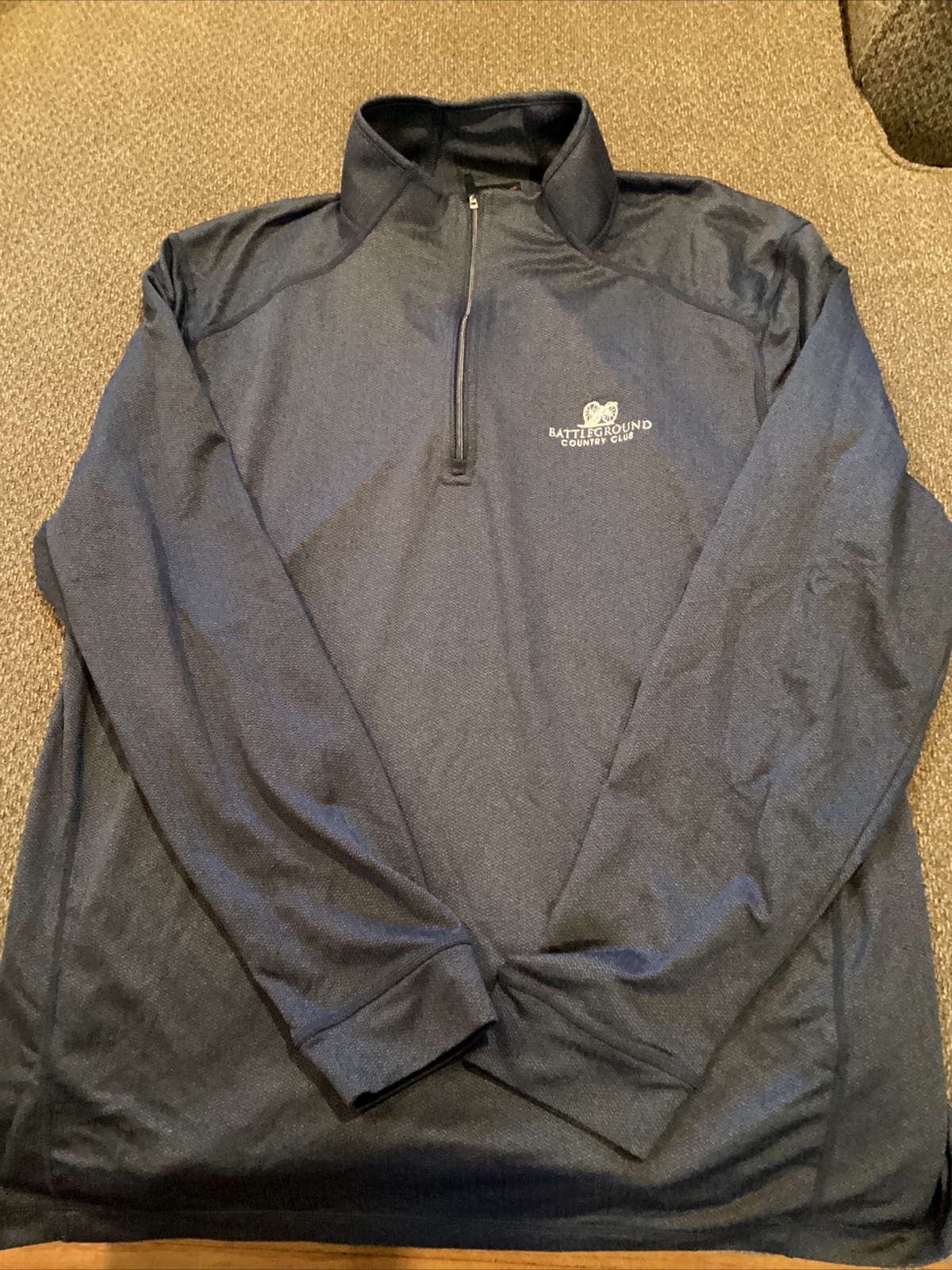 Battleground Country Club Greg Norman Play Dry 1/4 Zip Mens L Excellent Cond