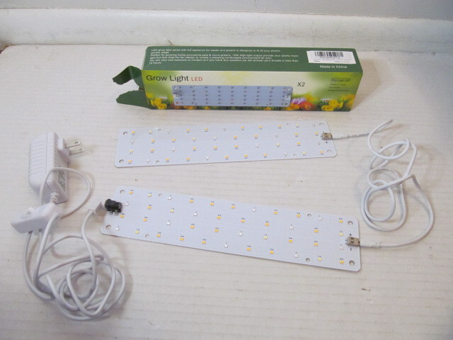 Plant LED Grow Light Panel Set, Full Spectrum for Seeds & Greens, 10" x 2.25"
