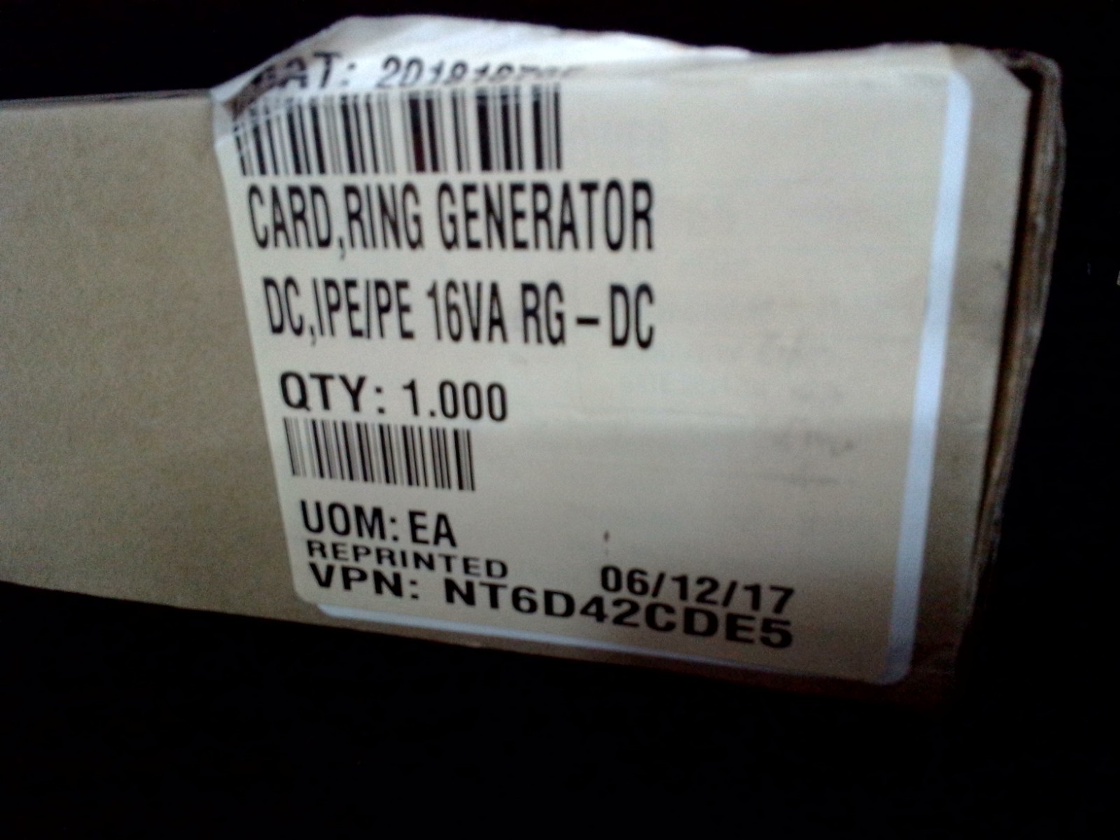 Avaya DC Ring Generator Card NT6D42CDE5