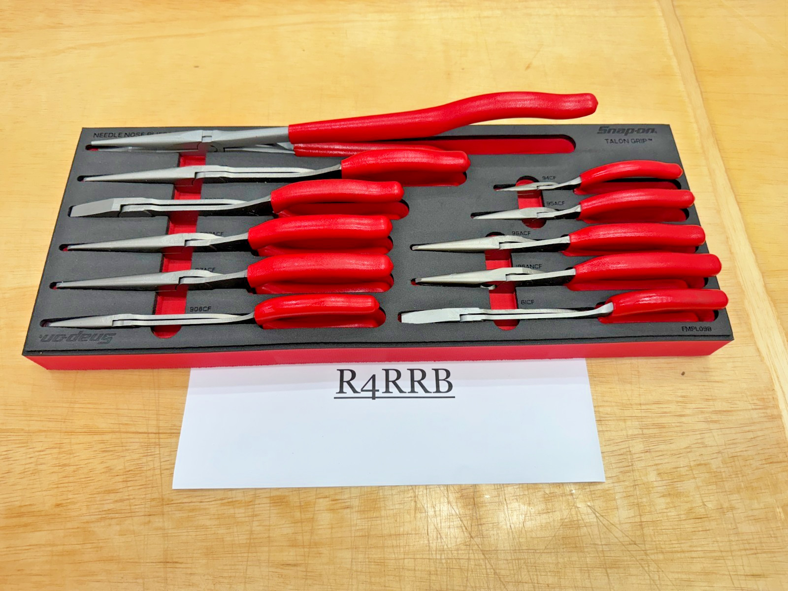 Snap-on Tools USA NEW RED 11pc Master Needle Nose Pliers Foam Set PLNN11000FR