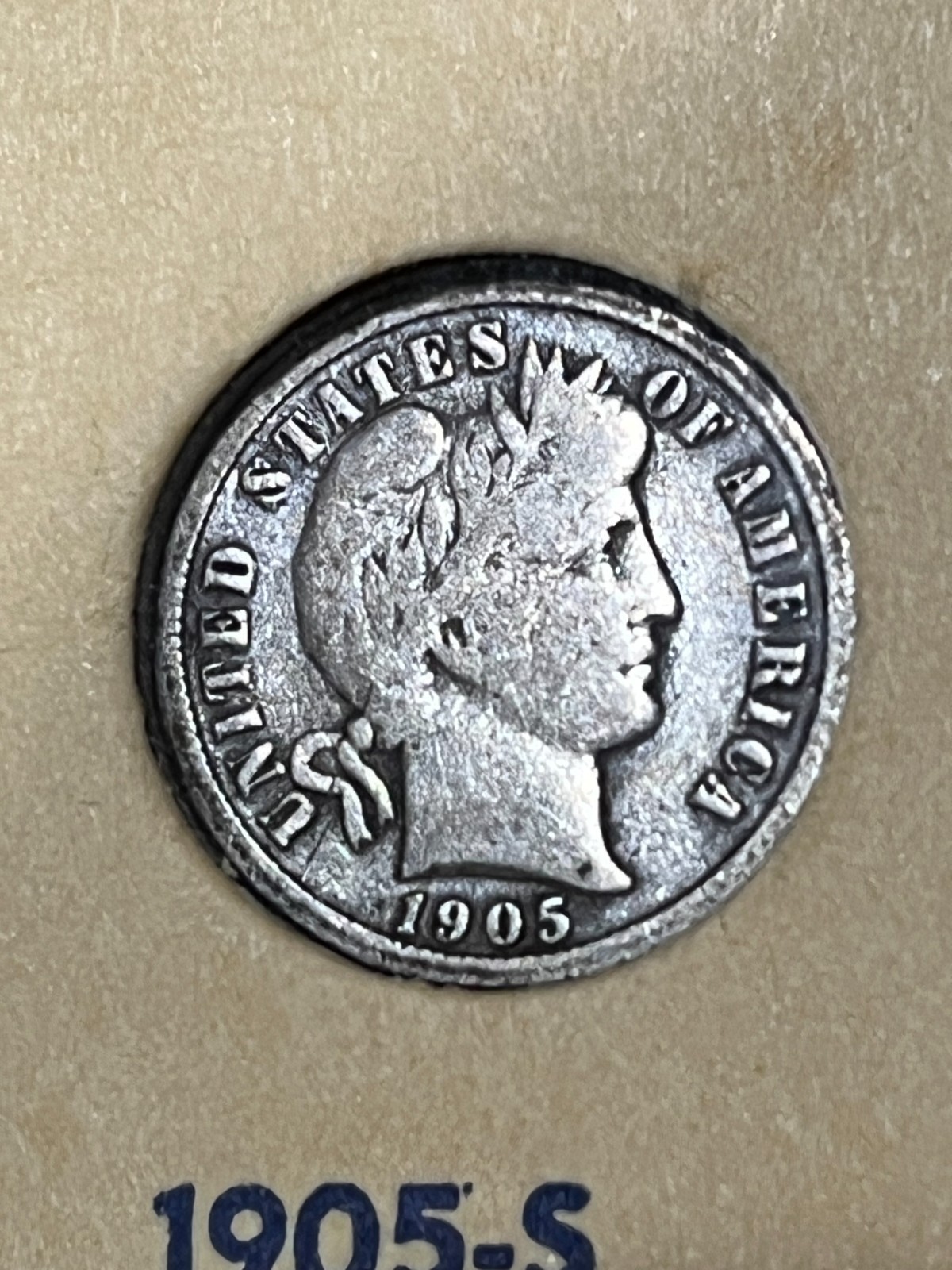 1905-S Barber Dime