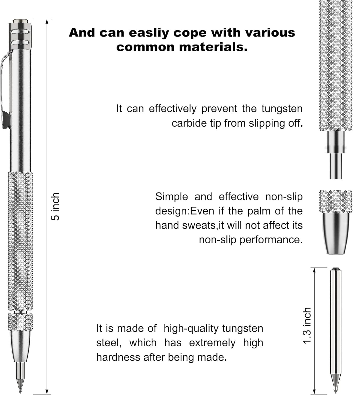2 Pack Tungsten Carbide Scriber Tool Set with Magnet - Professional Metal Engrav