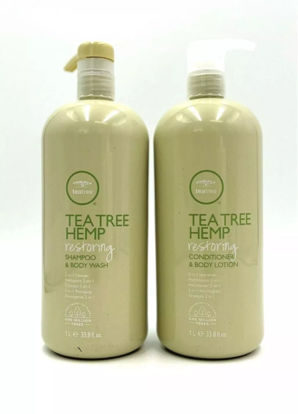 Paul Mitchell Tea Tree Hemp Restoring Shampoo & Conditioner Liter Duo