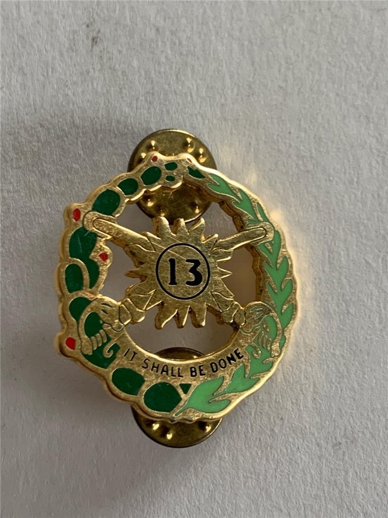 Vintage U S 13th Cavalry Regiment  It Shall Be Done  Pin
