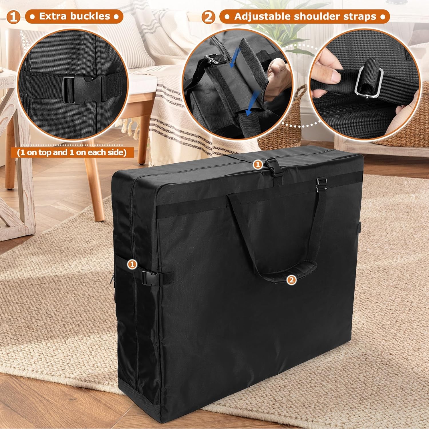 Folding Massage Table Bag Fits 24" to 30" Width Massage Table Storage Bag