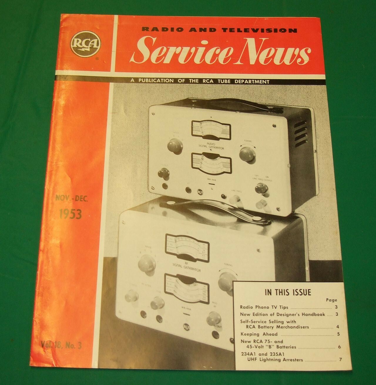 Nov. Dec. 1953 RCA Radio and Television Service News Magazine