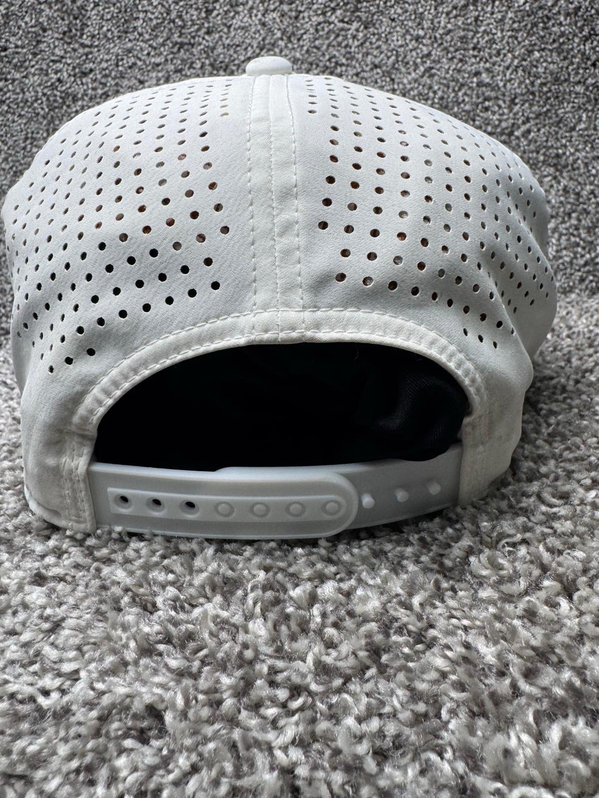 G/Fore Hat Cap Snapback One Size White Golf Hat Adjustable THE RUN Reversed