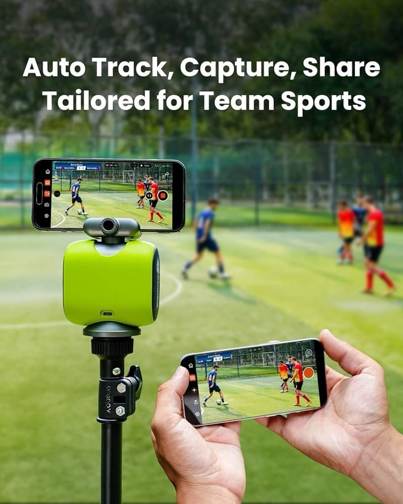 XbotGo Chameleon AI Sports Action Camera Gimbal Stabilizer, Lava Graphite