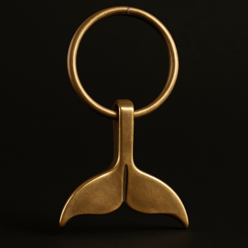Whale Tail Keychain - Version 3