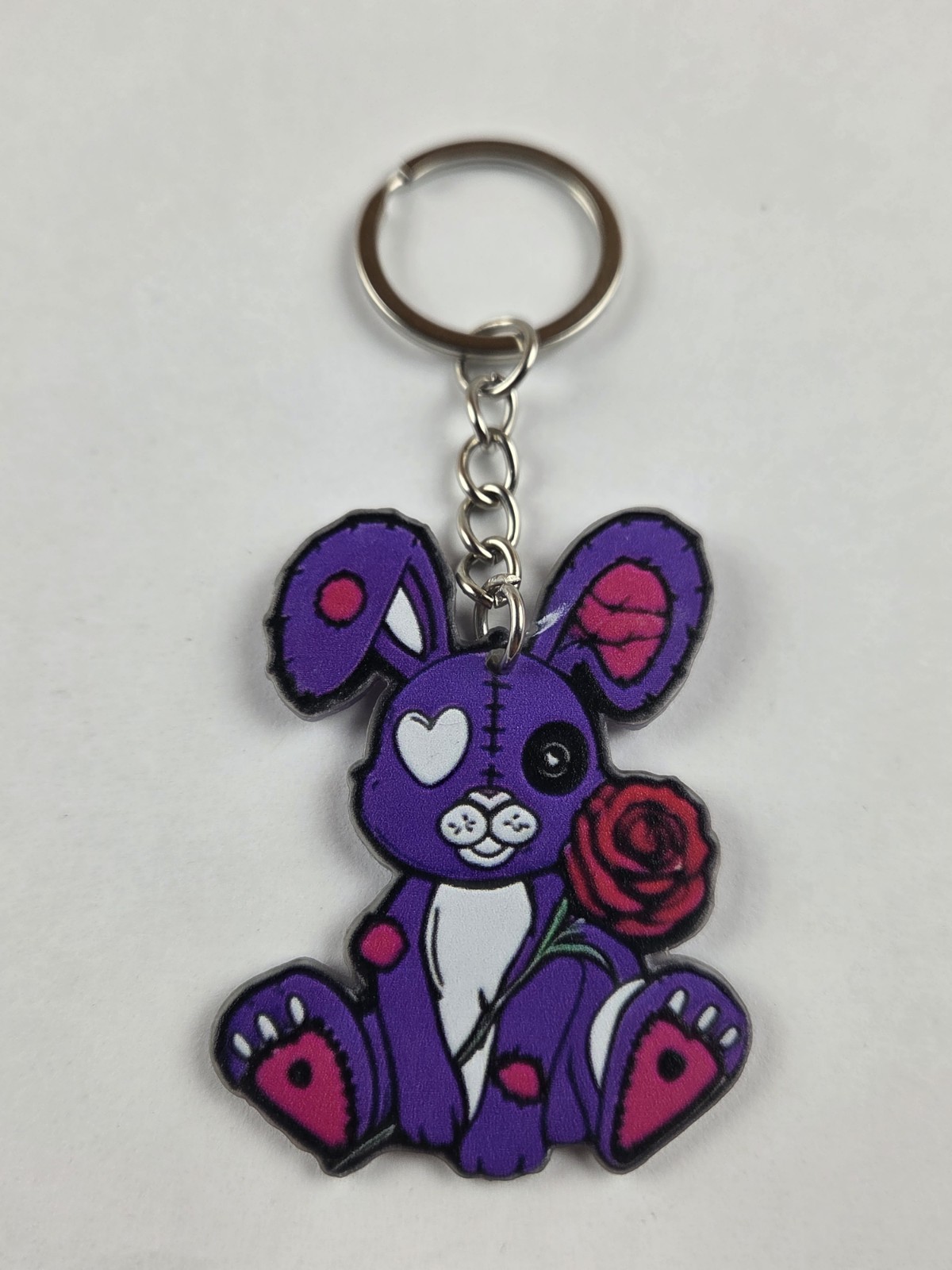 Gothic Style Voodoo Bunny Keychain.  (KC2-46)