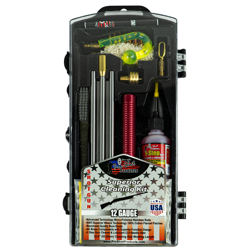 Pro-Shot Products Pro-Shot 12 Gauge Shotgun Cleaning Kit Complete Bore Cleaning