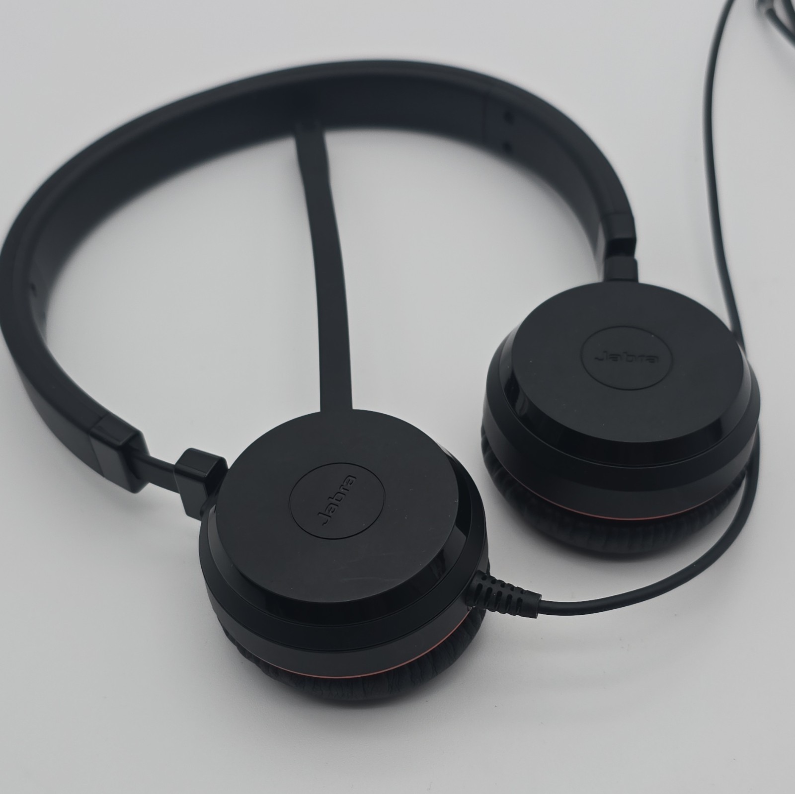 Jabra HSC016 USB Wired On-Ear Headset, Teams Certified, Black/Red
