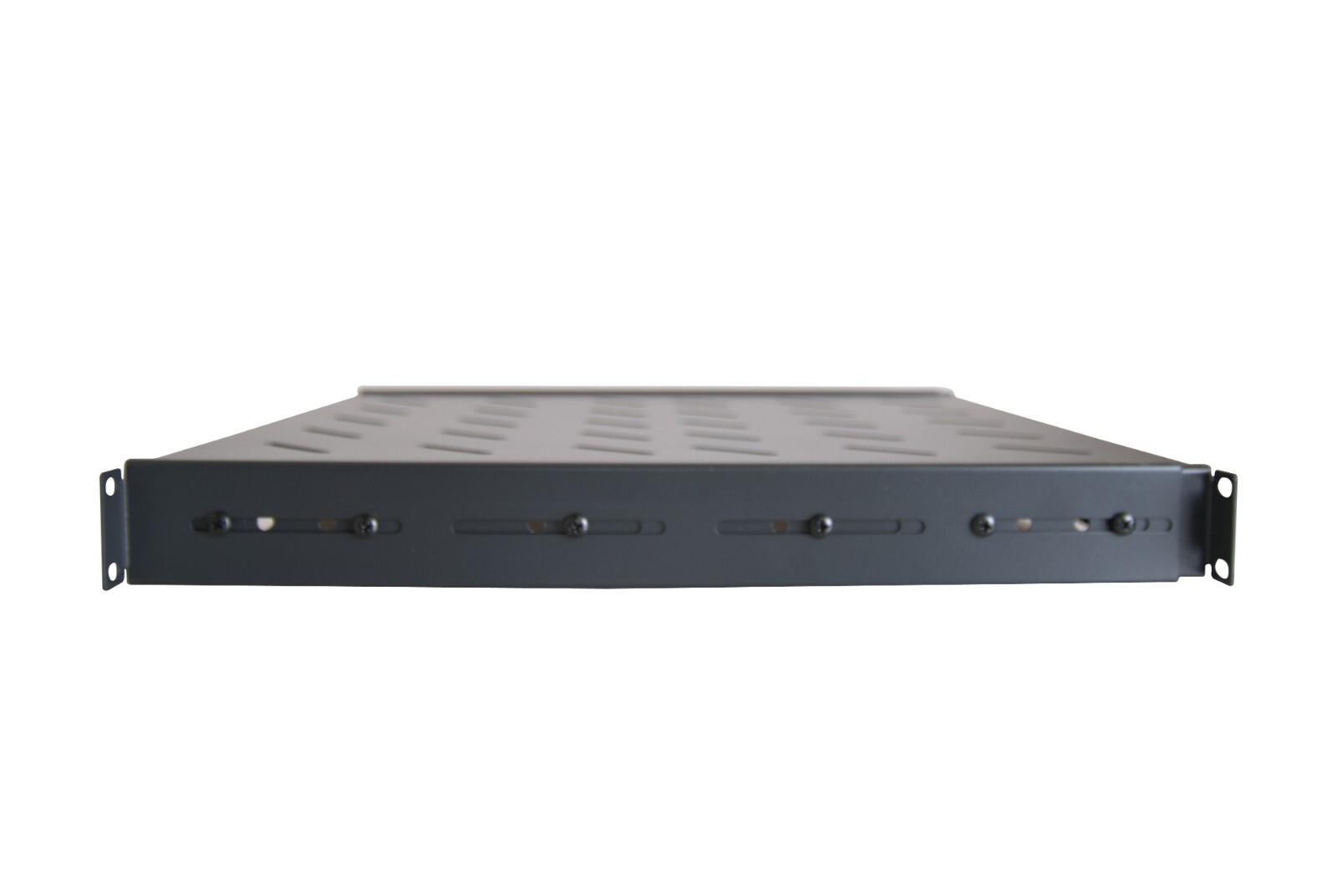 Fixed Server Rack Shelf 1U 19" 4 Post Mount Adjustable 17"-33" Extension Vented